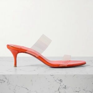 NIB Christian Louboutin Just Nothing 55 PVC & Leather Sandals, Sizes 36.5 & 38